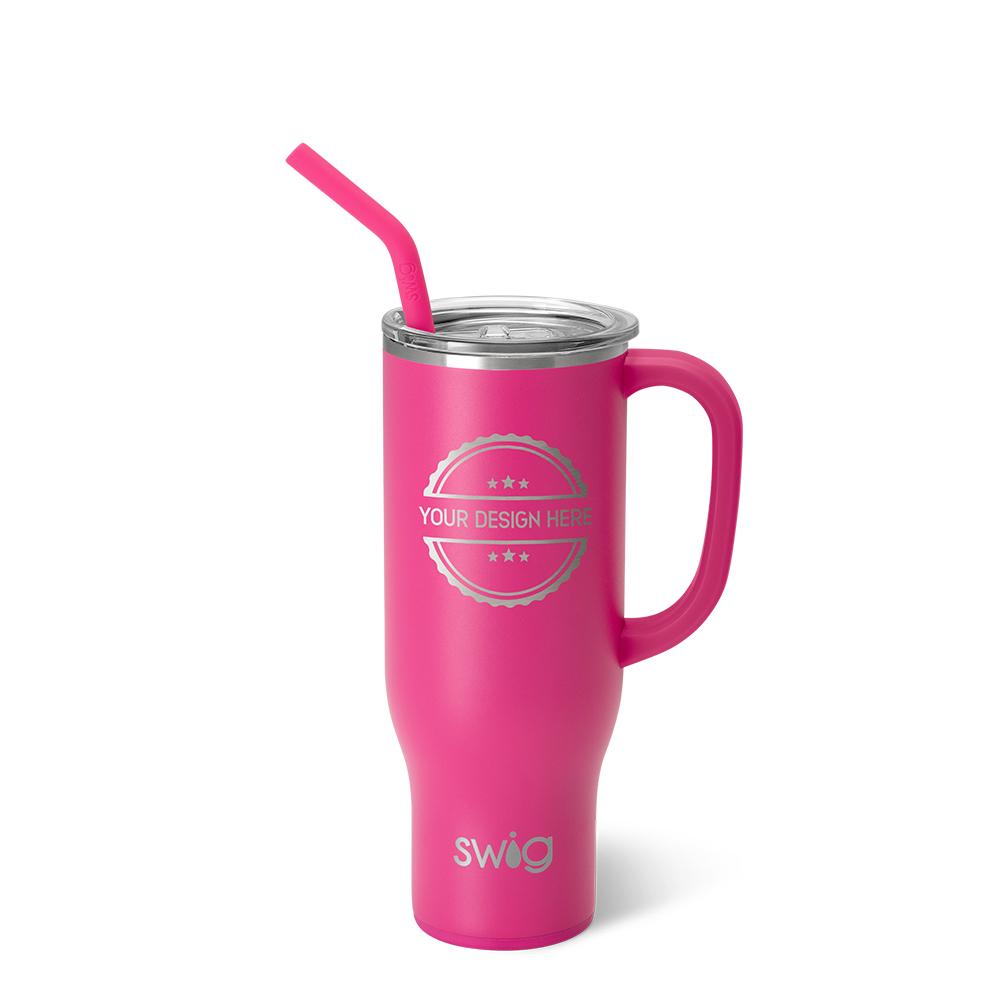 Customized Hot Pink Mega Mug (30oz) Swig Life Wholesale